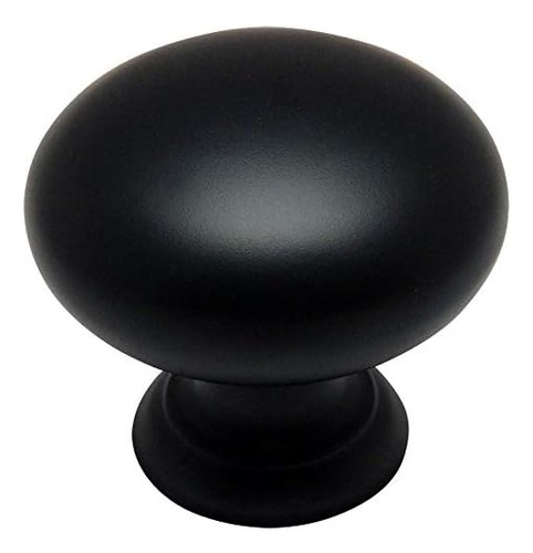 25 Pack 4950fb Flat Black Cabinet Hardware Round Mushroom Kn