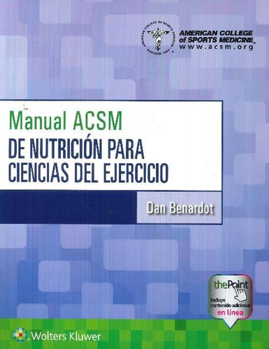 Libro Manual Acsm De Nutrición Para Ciencias Del Ejercicio D