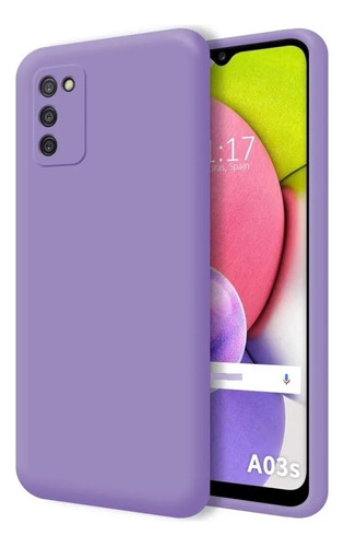 Funda Case Para Samsung A03s Soft Feeling Antishock Lila