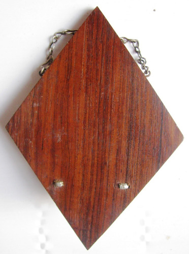Imagen 3 de 3 de Pila De Agua Bendita De Madera Plata Y Vidrio De 12x8 Cms.