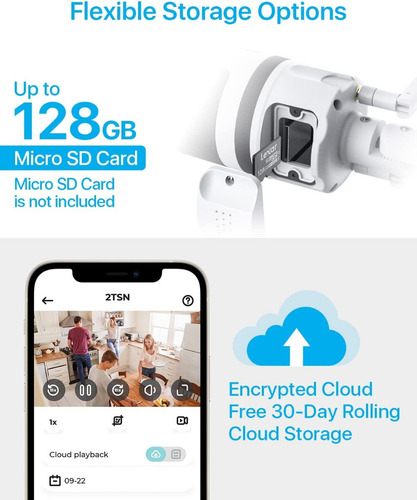 Imagen 2 de 4 de Zosi Cámara De Seguridad Wifi Para Exteriores Alexa Amazon