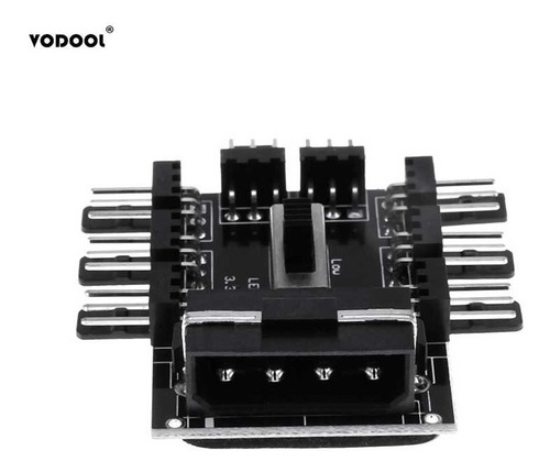 Imagen 6 de 7 de Extensión Spliter Fan Hub 3pin Con 8 Puertos Conector Molex