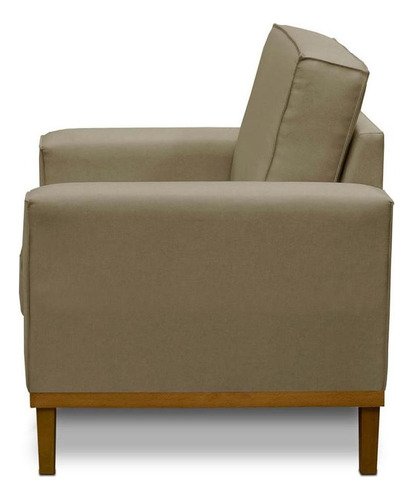 Kit Sofá 3 Lug 2,60m C Chaise Esq Poltrona Living Linho Bege