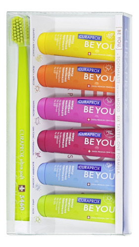 6 Pastas Curaprox Be You 10 Ml+ 1 Cepillo 5460