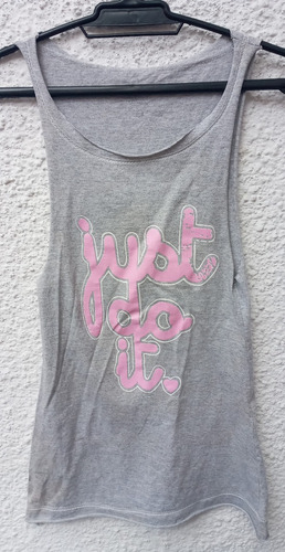 Musculosa Gris Dama Just Do It  Talle M.