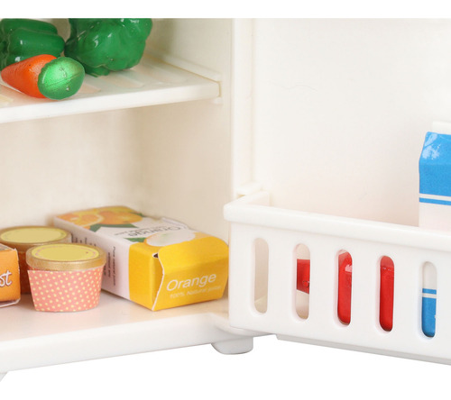 Frigorífico Dollhouse Modelo 1:18 Dibujos Animados De Refrig