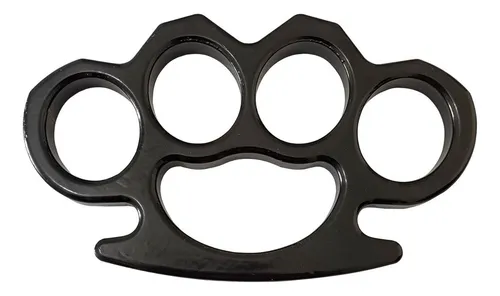 comprar Soco Inglês Aço Carbono Cromado Com Pontas Defesa Pessoal Classico Preto