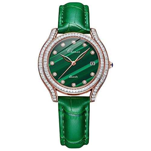 Reloj Mujer Diamantes Cuero Moda Rorios