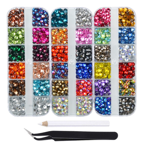 Massive Beads 8800 Piezas + Cristal Plano Hotfix Para Planch