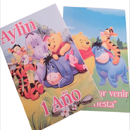 Winnie Pooh Libros Colorear Personalizados 25 Pz Y Crayones