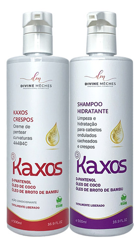 Kit Divine Mèches Kaxos Shampoo + Creme Para Crespos