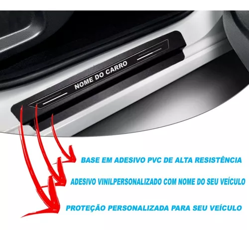 Jogo Soleira Premium Elegance Fiat Strada 2020 2021 2022 2023 2024