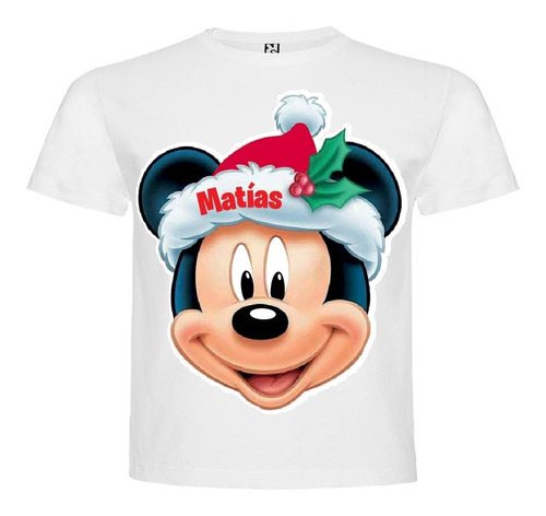 Polera Mickey Mouse Navideña Niños Navidad Regalo