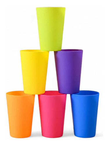 Set De Vasos Plastico Reutilizables De Fiesta X12