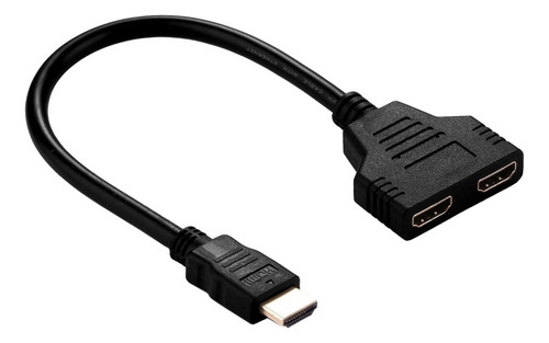Conector De Cable Hdmi Macho A Hdmi Hembra Dual Negro De 30