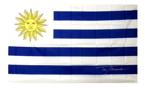 Banderas De Uruguay En Poliéster 90 Cm X 1,50 Mts Mundial