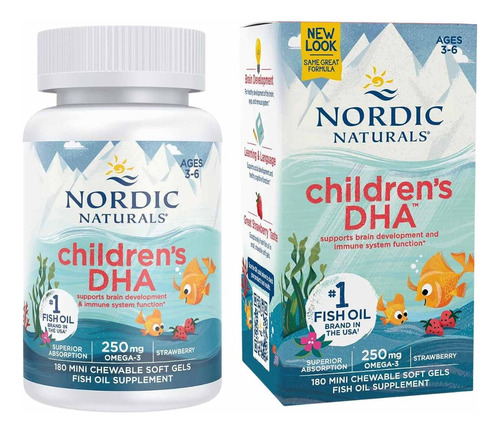 Omega 3 180caps Para Niños-nord - Unidad a $1572