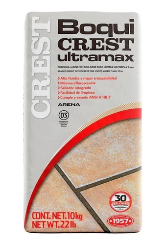 Boquicrest Ultramax 10kgs  Arena- Crest