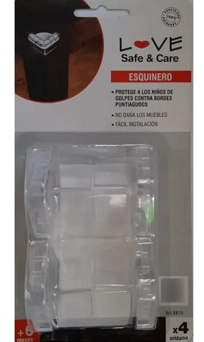 4 Esquinero Love Seguridad  Bebé Protector Mesa Transparente