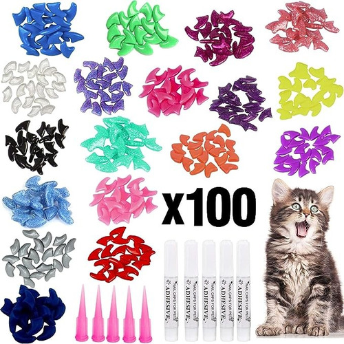 Tapas De Uñas De Gato Victhy 10 Colores 100pzs