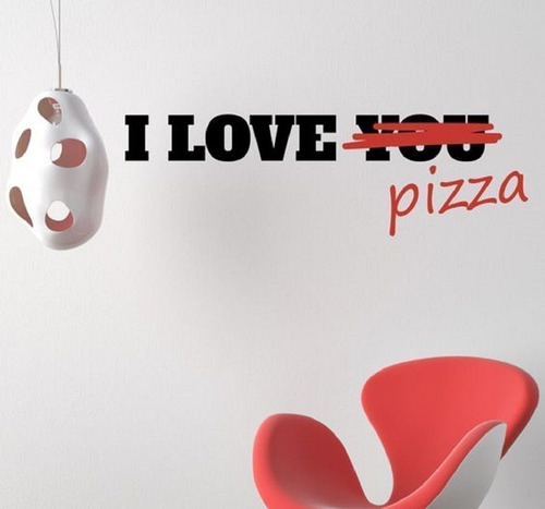 Vinilo Decorativo I Love Pizza 