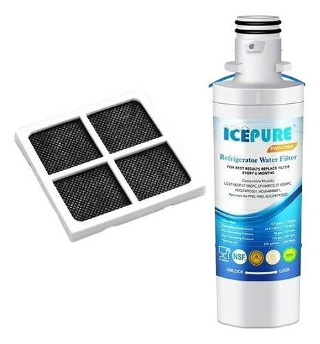 Filtro Refrigerador Interno LG  Lt1000p Icepure + Lt120f