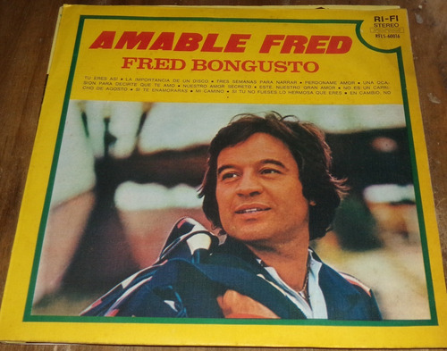 Fred Bongusto Amable Fred Vinilo Lp Excelente Kktus