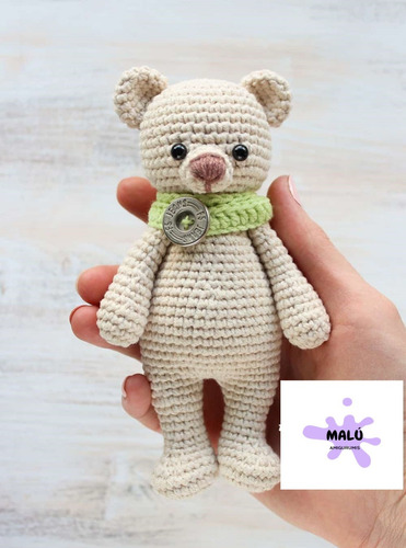 Oso - Peluche Tejido - Amigurumi - Muñeco De Apego