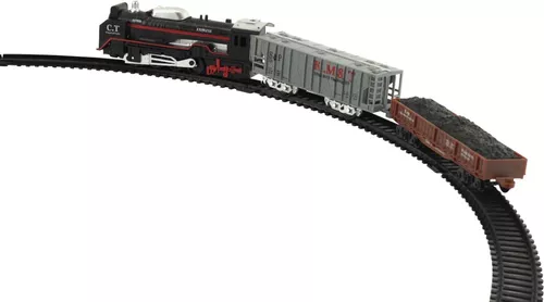 Conjunto de trem elétrico Brinquedo-clássico Conjuntos de trem - crianças  Trem Brinquedos-bateria alimentado motor locomotiva com som e luzes, kits