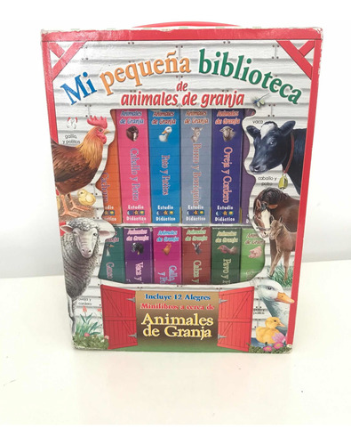 Mi Pequeña Biblioteca 12 Mini Libros Animales De Granja