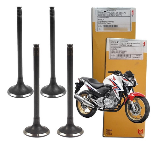 Válvulas Admissão Escape Cb 300 R Xre 300 Metal Leve