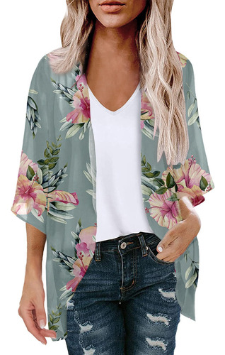 Chaqueta Holgada Con Manga Abullonada Con Estampado Floral D