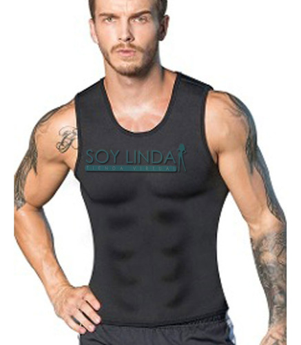 Faja Musculosa Camiseta Deportiva Compresion Reductora Homb