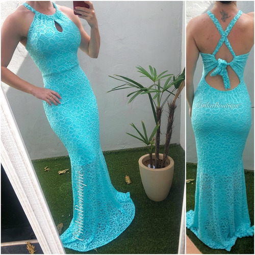 vestido de madrinha azul tiffany sereia