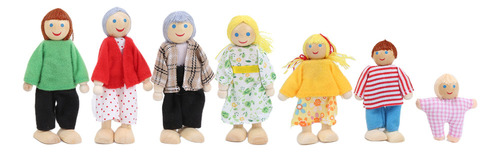 Muñecas Dollhouse Accessory Family Doll, Miniatura De Pino