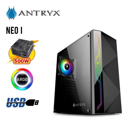 Case Antryx Neo I + Fuente De Alimentación 500w