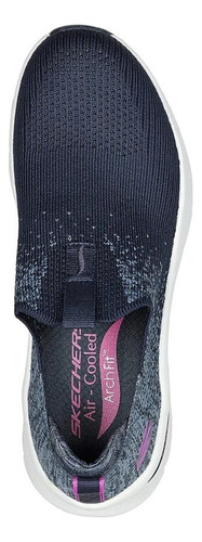 Zapatilla Skechers Archi Fit Dlux-key 149684/nvy Para Mujer