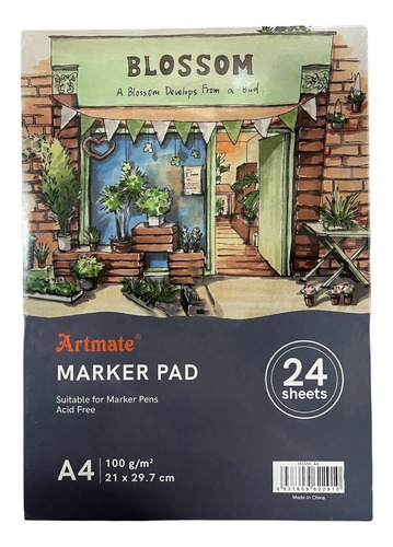 Block Artmate Para Marcador A4 100grs 24 Hojas