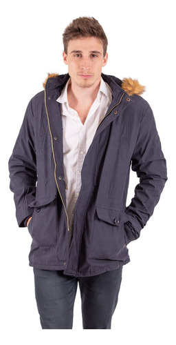 Parka Hombre Gabardina Con Corderito Campera Invierno Abrigo