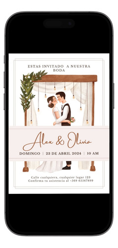 Invitación Digital Personalizada Matrimonio / Boda
