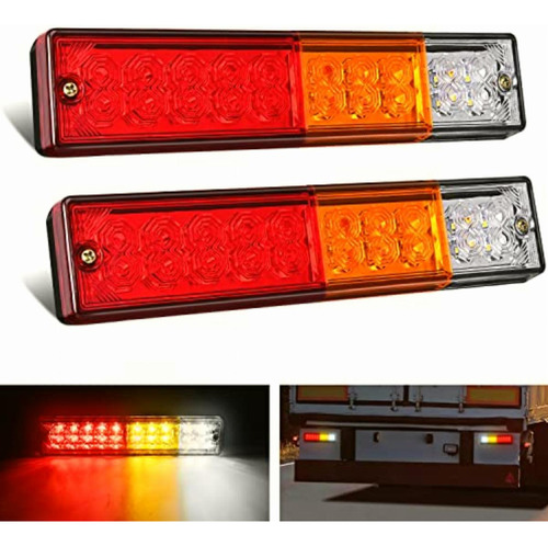 Nilight 2pcs Trailer Tail Light Bar 20led Brake Running Turn