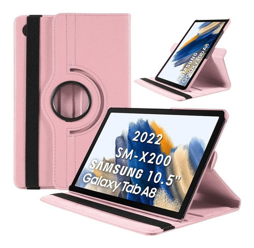 Case Funda Protector Para Galaxy Tab A8 10.5 X200 X205 Rosa