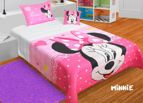 Cubrelecho Minnie Mouse Edredon Minnie Doble Cubrelecho Niña