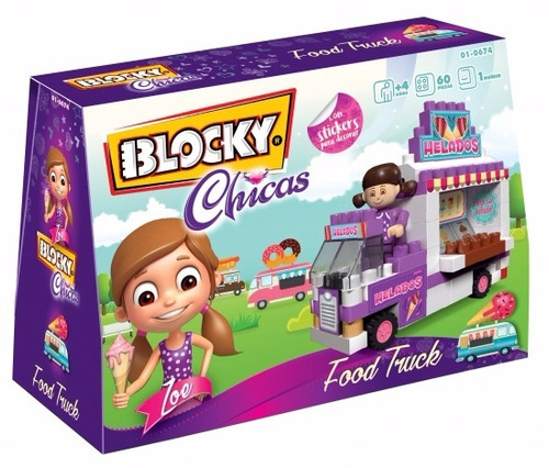 Blocky Chicas Food Truck Zoe + Camión 60 Piezas