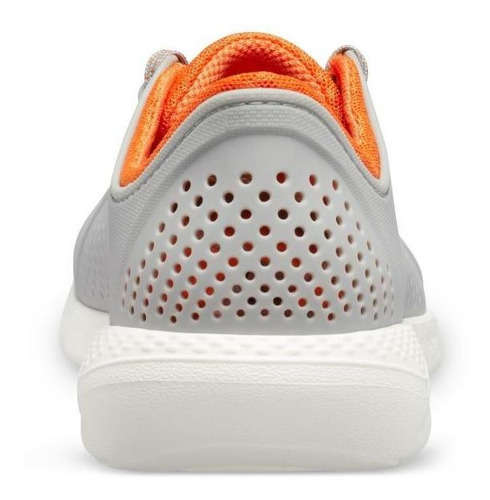 Imagem 6 de 6 de Crocs Literide Pacer Cinza/laranja