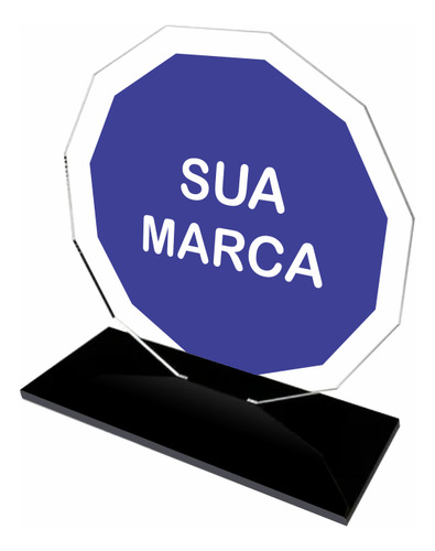 80 Trofeu Acrilico Cristal Sem Personalização Liso Diamante