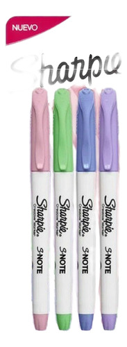 Set 4 Destacadores Sharpie S Note Pastel