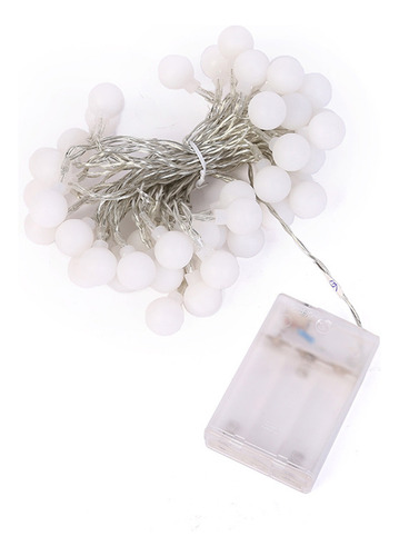 Cadena De Luces Led En L, 6 M, 40 Bolas, Control Remoto, Rom