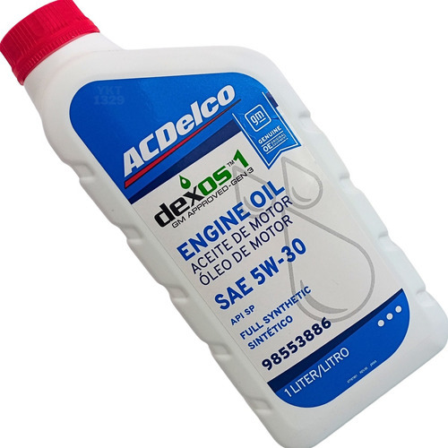 1 Litro Óleo De Motor Sintético Acdelco Sae 5w30 Sp Dexos1