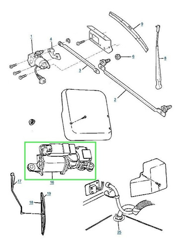 Motor Limpiaparabrisas Delantero Jeep Wrangler Jk 2007-2018 | Envío gratis